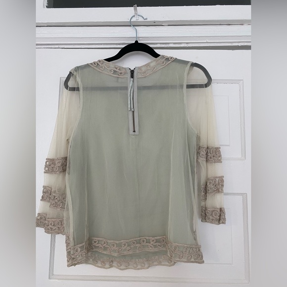 Top Shop crochet and tulle top - Picture 3 of 3